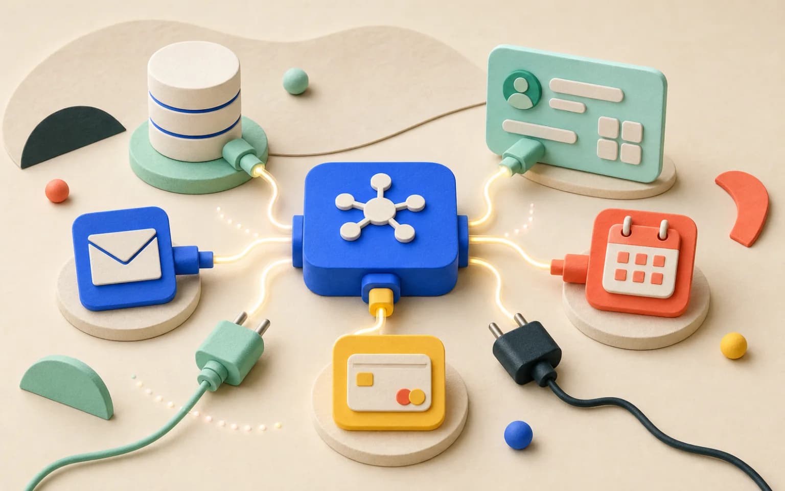 Tactile illustration of the connected digital systems Avadh Bajaj builds